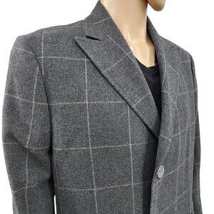 Nordstrom Rack Trim Fit Gray Wool Blend Car Coat, Men's Medium